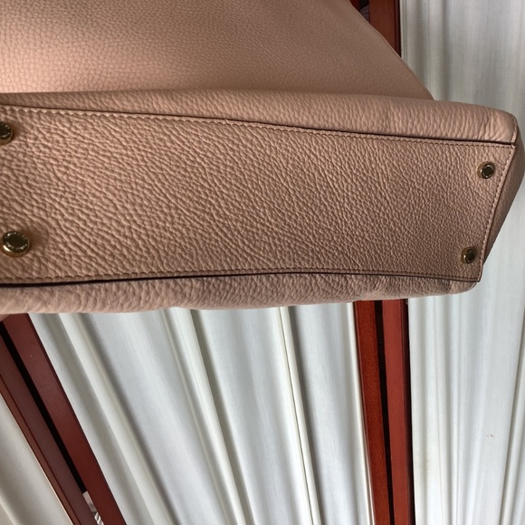 Calvin Klein Pebbled Leather Tote Pale Peach - Picture 6 of 9